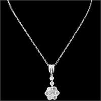 Diamond Pendant: 1.15ctw, 18K White Gold