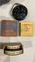 4 Antique movie reels, 1920s, one Little Gem,