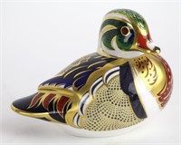 ROYAL CROWN DERBY PAPERWEIGHT "CAROLINA DUCK"
