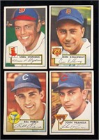 (4) 1952T Baseball Cards