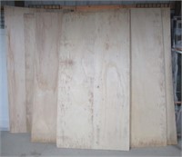 (6) Sheets of plywood, 4' x 8' x 1/4" thick.