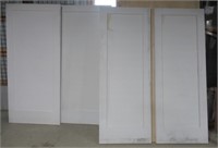 (4) Single  panel wood interior door slabs. Sizes
