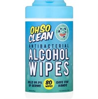(3) 80-Pc OhSo Clean Alcohol Wipes, Antibacterial