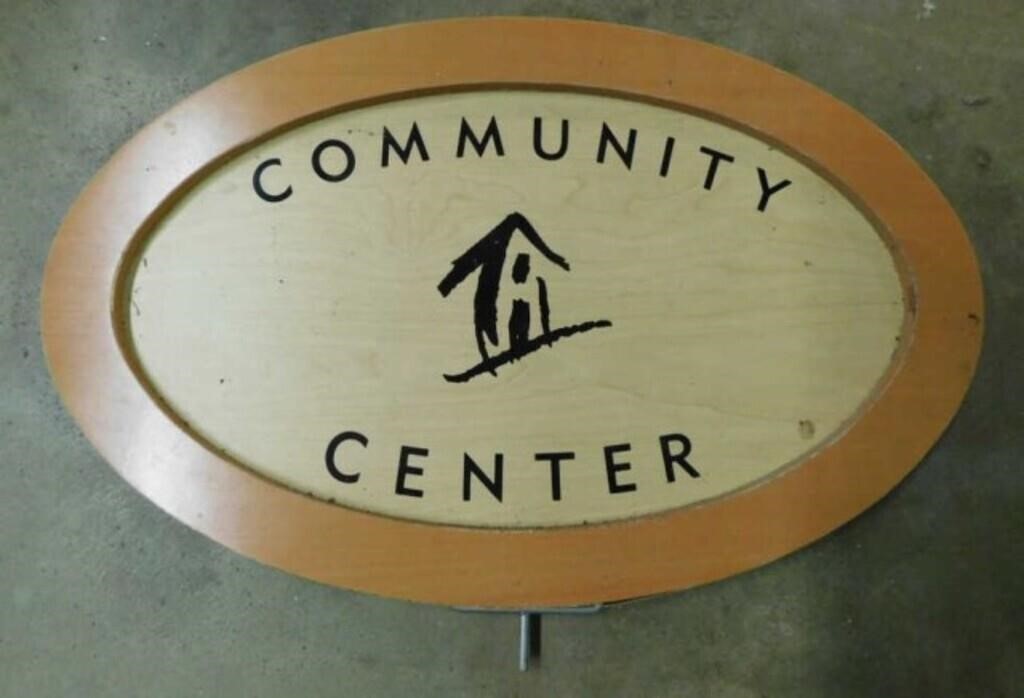Community Center sign, 24" x 15"