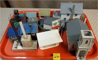 Tray Lot of HO & N Scale Buildings