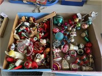 ANTIQUE CHRISTMAS ORNAMENTS - 2 BOXES