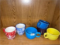 2 LAURIE GATES MUGS AND FIESTA MUGS