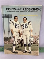 Baltimore Colts vs Redskins Dec 13 1964 program