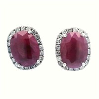 14ct W/G Ruby 12.58ct earrings