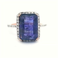 14ct R/G Tanzanite 6.65ct ring