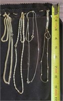 4 PC GOLD TONE NECKLACE/BRACELET SETS, #3