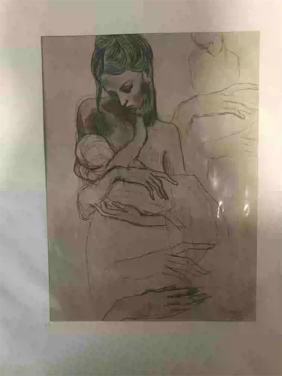 Picasso (Mother and Child With Four Hands Study)
