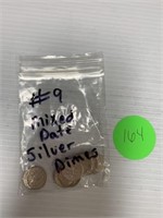 MIXED DATES SILVER DIMES