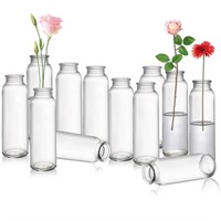 Lyellfe Set of 12 Glass Bud Vase, Clear Vases for