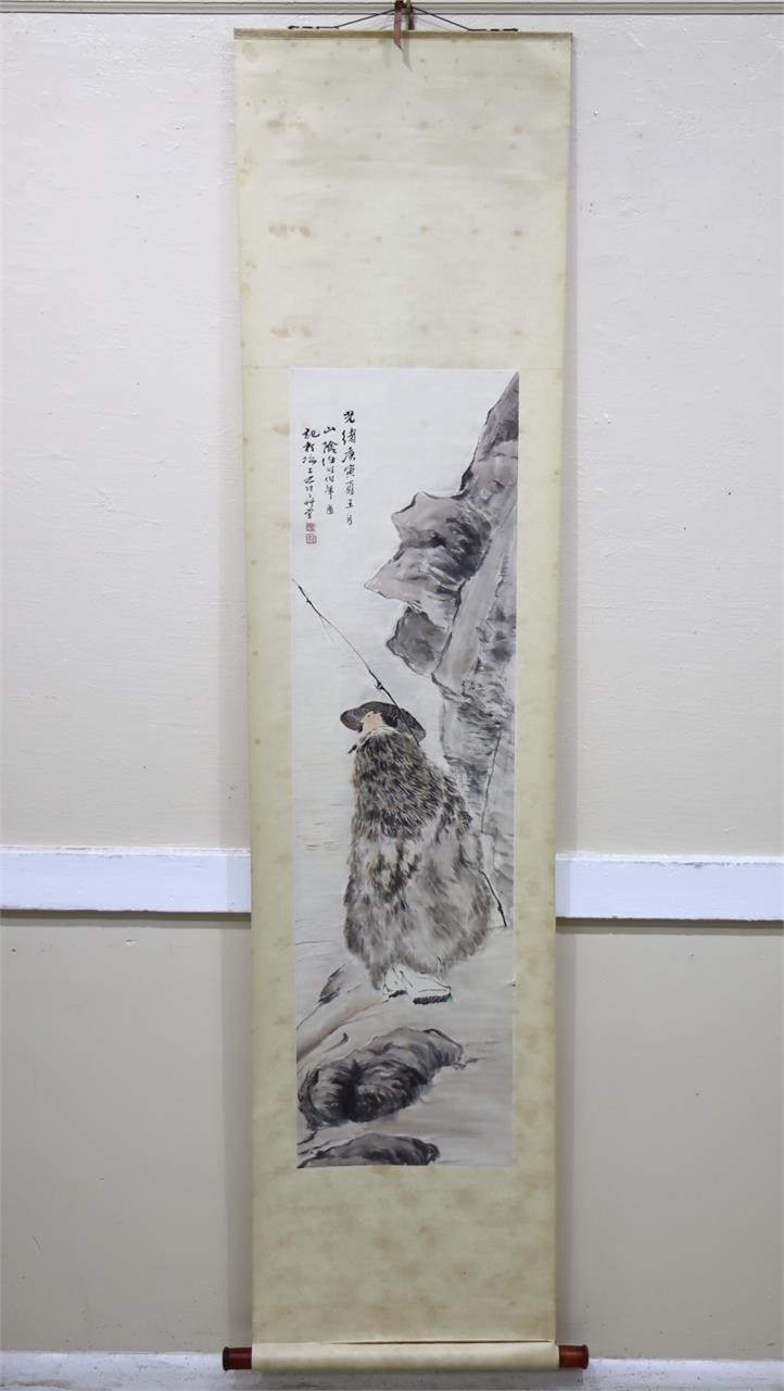 19th C. Chinese Kakemono Scroll Painting