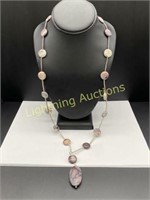 STERLING SILVER GEMSTONE NECKLACE