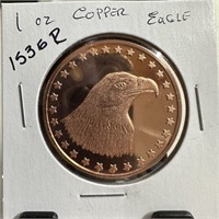 1 OZ COPPER BULLION ROUND EAGLE