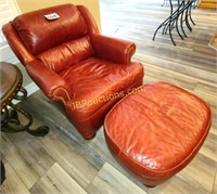 RED CHAIR & OTTOMAN