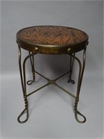 Vintage Metal Stool w/ Wood Seat