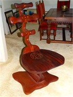 T. ALLEN Mid-Century Carved Wood Chair