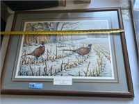 Winter Feeders- Ringneck Pheasants Art Rick Merkel