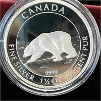 2013 $8 FINE SILVER COIN POLAR BEAR