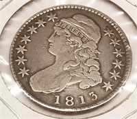 1813 Half Dollar VG-Marks