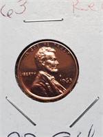 Red Toned 1963 Proof Lincoln Penny