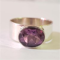 $120 Silver Amethyst Ring