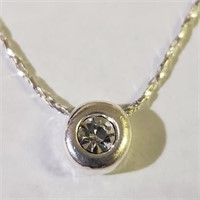 $100 Silver CZ Necklace