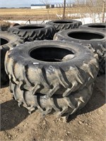 Two 18.4-30 tractor tires