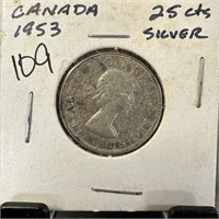 1953 CANADA SILVER QUARTER