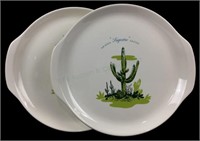 (2) Blakely Oil & Gas Arizona Cactus Platters