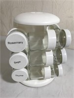 12 Glass Spice Jar  Ecko Rotating Rack