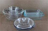 Clear Vintage Pyrex Dishes