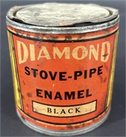 Vintage Diamond Enamel Can