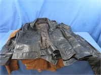 Mens Leather Jackets-2 Black, 1 Brown-Lg