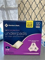 New 120Pk. Total Protection Underpads