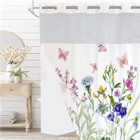 TN9090  Dznils White Shower Curtain, 72" x 74