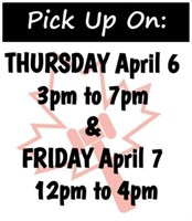 IMPORTANT! PICK UP DAYS/TIMES: