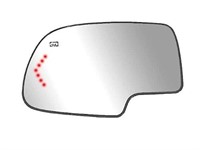 Driver Side Heated Mirror Glass w/backing plate,