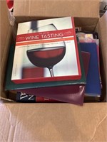 Box. with wine, tasting book and folders