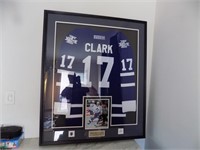 Large Framed Wendal Clark Autograghed Jersey +