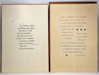 "Kant" quotations lithograph / "Maugham"