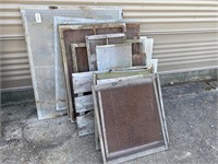 Misc. Machine Screens, Tin, Crate Lid & More