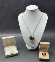 14 K GOLD RING &  (2) NECKLACES