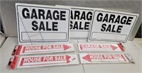 New Garage sale and house for sale signs lot