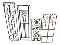 Various Iron Panels with Floral Decor