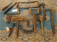 Carpenter's antique tools & mallets