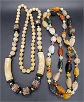 (A) Multi-Stone Bead Necklaces (26" and 28"